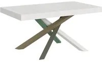 Tavolo Allungabile - VOLANTIS Telaio: 4/A, Colore: Bianco Frassino, Dimensioni: 90x160/264