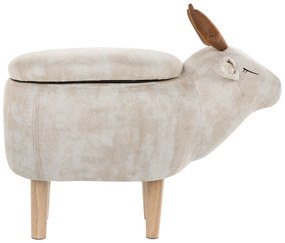 Pouf in tessuto beige REINDEER Beliani