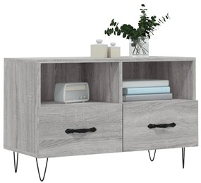 Mobile porta tv grigio sonoma 80x36x50 cm in legno multistrato