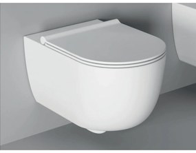 Wc Sospeso Senza Brida Alice Ceramica Bianco Lucido "Unica 55"