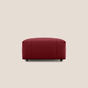 Giotto pouf in morbida microfibra effetto velluto impermeabile idrorepellente T09 rosso