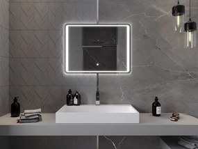 Mexen Zusa specchio da bagno retroilluminato 80 x 60 cm, LED 6000K, antiappannamento - 9808-080-060-611-00