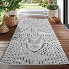 Passatoia da interno ed esterno grigia 80x250 cm Nova 1201 – Ayyildiz Carpets