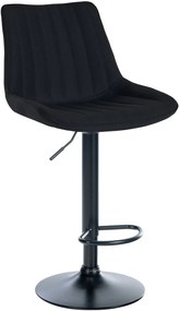 Sgabello Barhocker Toni Stoff - Design Chic E Confortevole / Schwarz / Schwarz