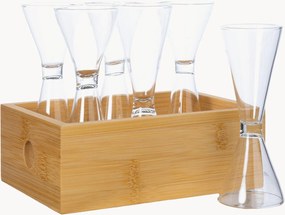 Set di 6 bicchierini in vetro soffiato Nature