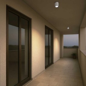 Applique da soffitto IP54 GU10 in Alluminio e Vetro - Grigia Colore del corpo Grigio