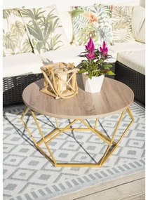 Tavolino DIAMOND 40x70 cm oro/marrone