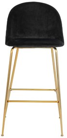Sgabelli da bar in velluto nero in set di 2 108 cm Lausanne - House Nordic