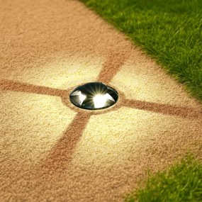 Brilagi - GROUNDRAY Luce LED da esterno incassabile nel terreno, 1W, 230V, nera, IP67