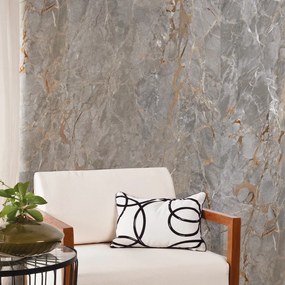 Gres Porcellanato Effetto Marmo Grigio Venato Lucido 60X60 - Esan764