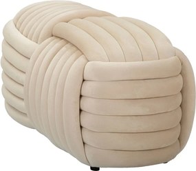 Panchina in velluto crema Softy - Mauro Ferretti