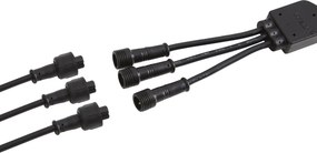Set di 3 faretti da giardino a picchetto moderni neri con LED IP44 - Garly Ball
