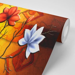 Carta da parati – Fiori in stile etnico