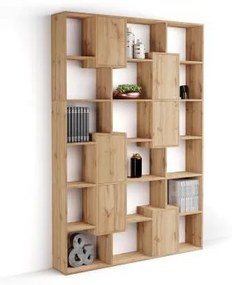 Libreria M Iacopo con ante (160,8 x 236,4 cm), Rovere Rustico