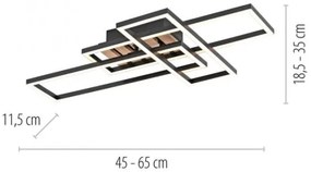 JUST LIGHT. 14051-79 - Plafoniera LED AKUSTIKA LED/20,5W/230V rovere/nero