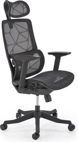 Sedia da ufficio Osvaldo in nero - H128 cm