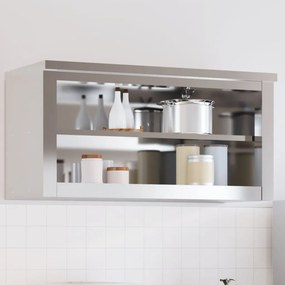 Mobile Cucina Da Parete Con Ripiano İn Acciaio Inossidabile /