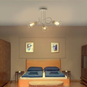 Lampadario a plafone OXFORD 3xE27/15W/230V bianco