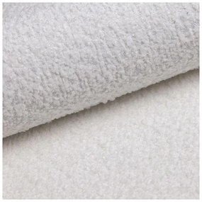 Divano angolare bianco in tessuto bouclé (angolo sinistro) Ariella - Ropez