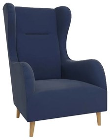 Poltrona in velluto blu scuro Carole - Ropez