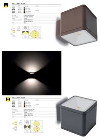 Redo 9080 - Applique da esterno BETA LED/6W/230V 3000K IP54 marrone