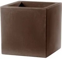 Vaso 30x30x30cm in Resina Tulli Schio Cubo Essential 30 Bronzo