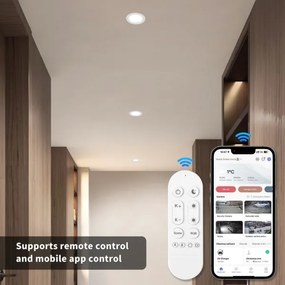 Immax NEO 07294L - Lampada da incasso dimmerabile DOWN LED/12W/230V Wi‑Fi Ø 12 cm bianco