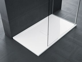 Novellini Custom Piatto Doccia 120x80 antiscivolo sagomabile effetto pietra bianco