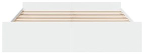 Giroletto con cassetti bianco 180x200 cm in legno multistrato