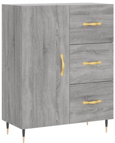 Credenza grigio sonoma 69,5x34x90 cm in legno multistrato