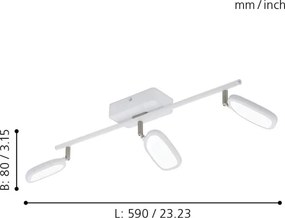 Eglo 97693 - Luce Spot a LED RGB PALOMBARE-C 3xLED/5W/230V