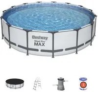 PISCINA TONDA BW STEEL PRO D.457 H.107 COMPLETA 56488