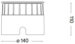 Ideal Lux- Lampada LED segnapasso FLOOR LED/12W/230V diametro 14 cm CRI 90 IP67 cromo