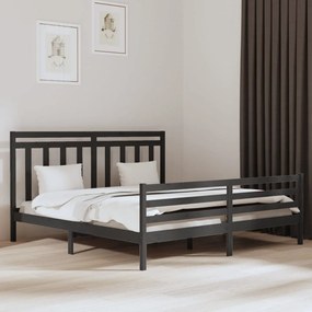 Giroletto grigio in legno massello 200x200 cm