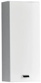 Pensile bagno Rimini bianco in mdf, 1 anta apertura da sinistra P 18 x L 30 x H 70 cm