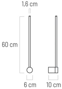 Klausen 141014 - Applique a LED VIZIO LED/7W/230V nero
