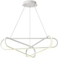 Sospensione Moderna Voltelle Led Integrato 88W In Alluminio Bianco