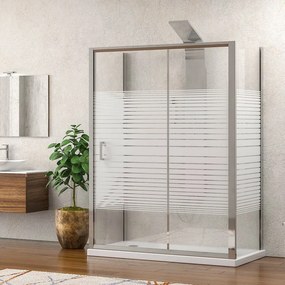 Cabina doccia 3 lati 70x150x70 vetro serigrafato K410NS - KAMALU