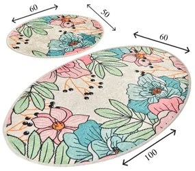 SET 2x Tappeto bagno SPRING 60x100 cm multicolore