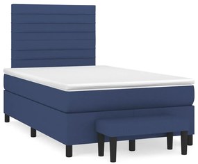 Giroletto A Molle Con Materasso Blu 120x190 Cm İn Tessuto /
