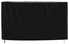 Copertura mobili giardino nera 225x143x90cm impermeabile 420d