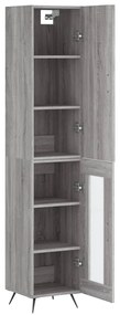 Credenza grigio sonoma 34,5x34x180 cm in legno multistrato