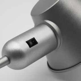 Brilo - Lampada da terra flessibile 1xE27/10W/230V argento