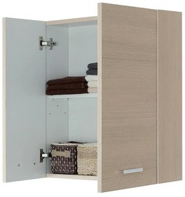 Pensile bagno sospeso 60 cm larice con ante e ripiano interno Desya