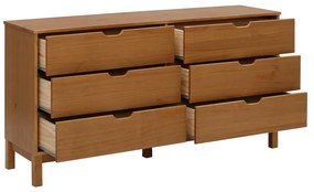 Cassettiera bassa in legno di pino in colore naturale 150x75 cm Post - Støraa