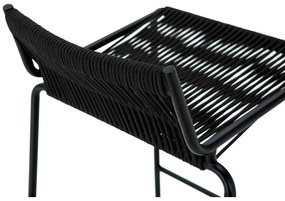 Sgabello da bar nero in metallo (altezza della seduta 65 cm) Emily – Marckeric