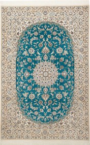 Nain Tappeto persiano 130 x 200 Verde (Iran) Annodato A Mano