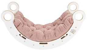 Arco a dondolo montessori bianco/rosa in pino massiccio 39x75x38 cm Montessori – Meowbaby