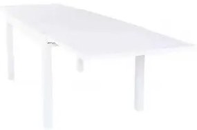 Tavolo Hawaii allungabile in alluminio bianco - 135/270 x 90