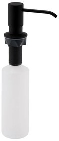 Dispenser di sapone in plastica nero opaco 350 ml - Sapho